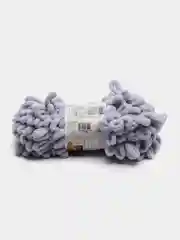 Серый металлик пряжа Alize Puffy, 5 штук, петельки большие