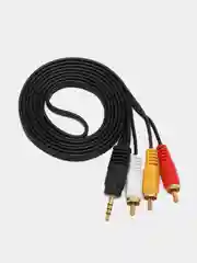 Черный кабель соединительный Exployd 3 RCA - AUX 1.5m EX-K-1404, кабель-тюльпан, переходник