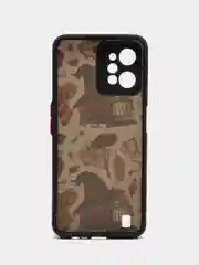 Тёмно-бордовый чехол с рисунком на Realme C31 (Реалми С31)