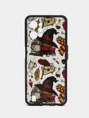 Тёмно-бордовый чехол с рисунком на Realme C31 (Реалми С31)