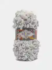 Серебряный пряжа Alize Puffy Fine 5 штук петельки маленькие