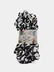 Угольный пряжа Alize Puffy, 5 штук, петельки большие