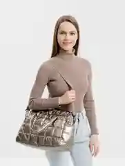 Золотистый хаки сумка через плечо, женская, стёганая