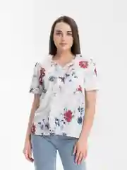 Белый блузка женская, с короткими рукавами