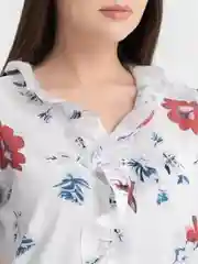 Белый блузка женская, с короткими рукавами