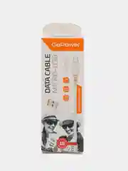 Белый кабель зарядный micro USB-Android, GoPower GP01M