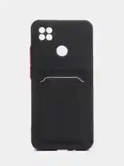 Черный чехол с карманом для карт Xiaomi Redmi Note 8 Pro 9 9A 9C 9T 10 10C 10A 11 Lite 11T Pro