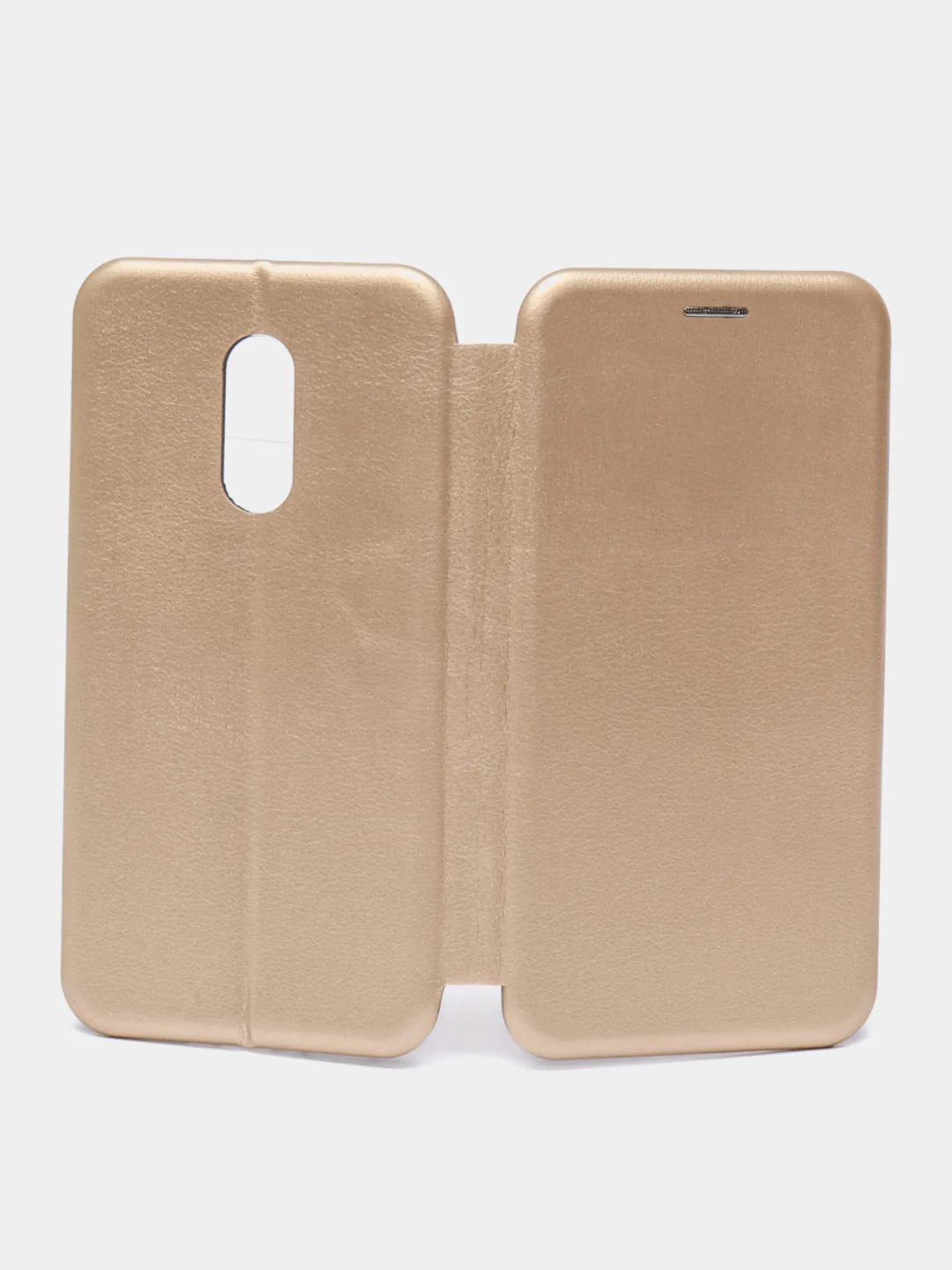 Золотой чехол-книжка на Xiaomi Redmi 5 Plus / Redmi 5+ (Сяоми Редми 5 плюс)
