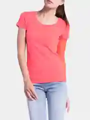 Кораллово-розовый футболка женская, однотонная