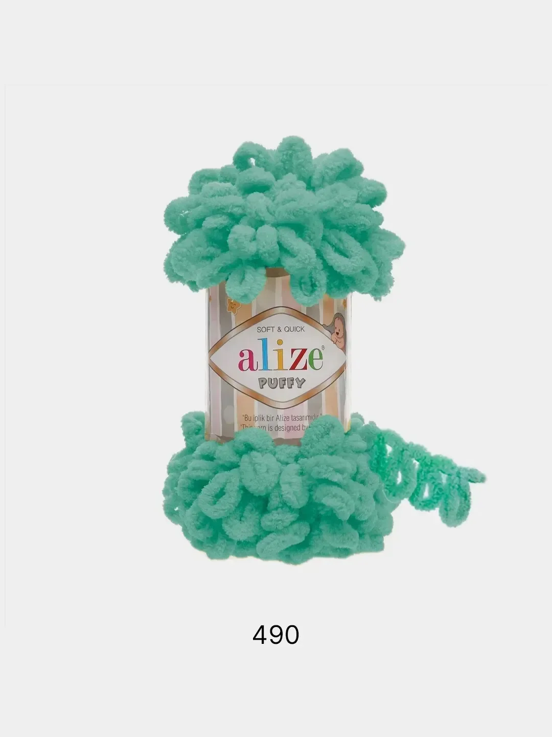 Лайм пряжа с большими петельками Puffy Alize (Ализе Пуффи), разные цвета