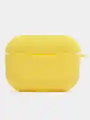 Желтый чехол для наушников AirPods Pro 2, силиконовый, с карабином