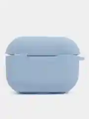 Небесно-голубой чехол для наушников AirPods Pro 2, силиконовый, с карабином