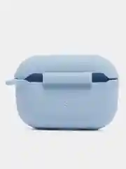 Небесно-голубой чехол для наушников AirPods Pro 2, силиконовый, с карабином
