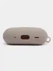 Светло-бежевый чехол для наушников AirPods Pro 2, силиконовый, с карабином