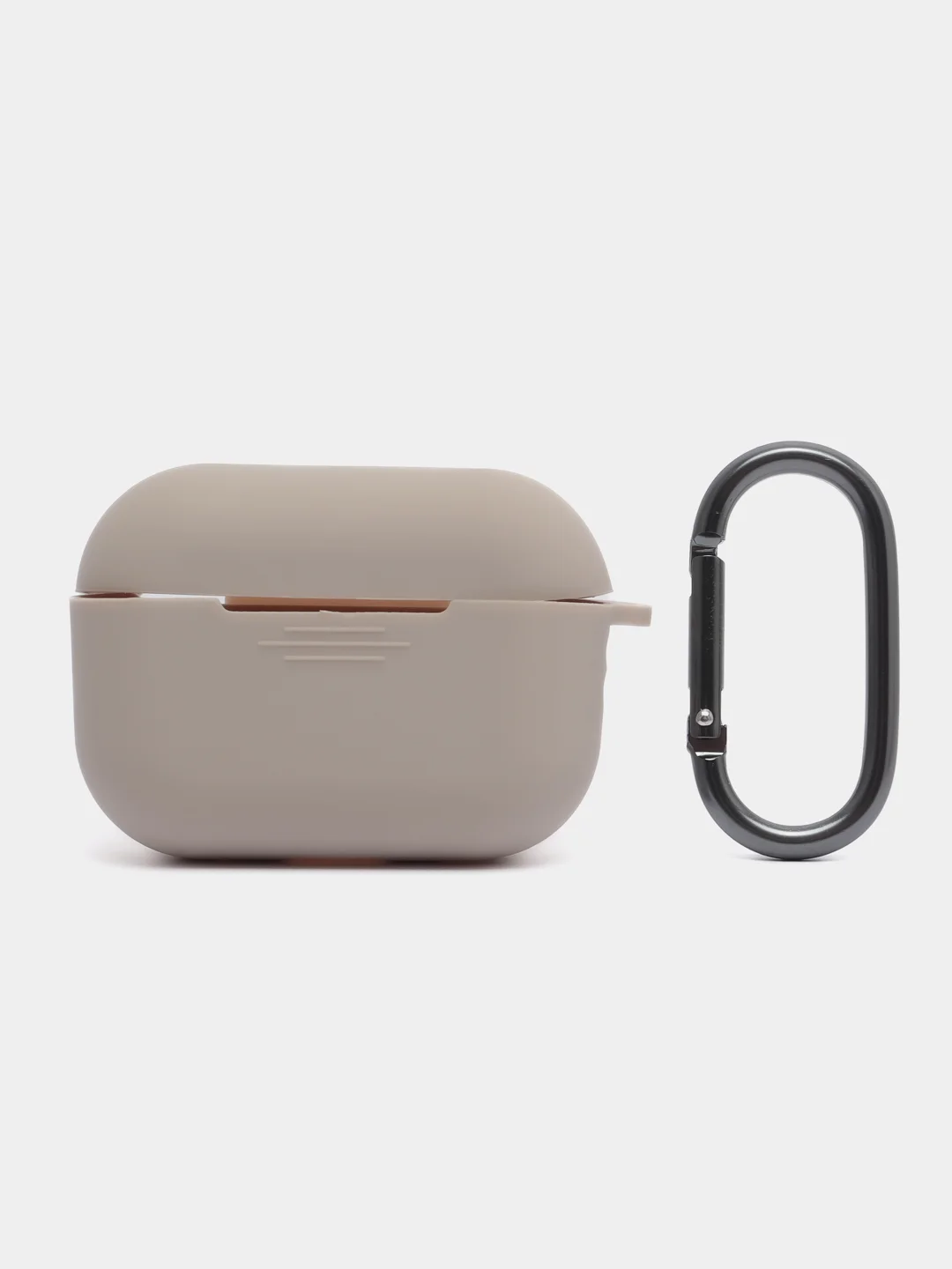 Светло-бежевый чехол для наушников AirPods Pro 2, силиконовый, с карабином