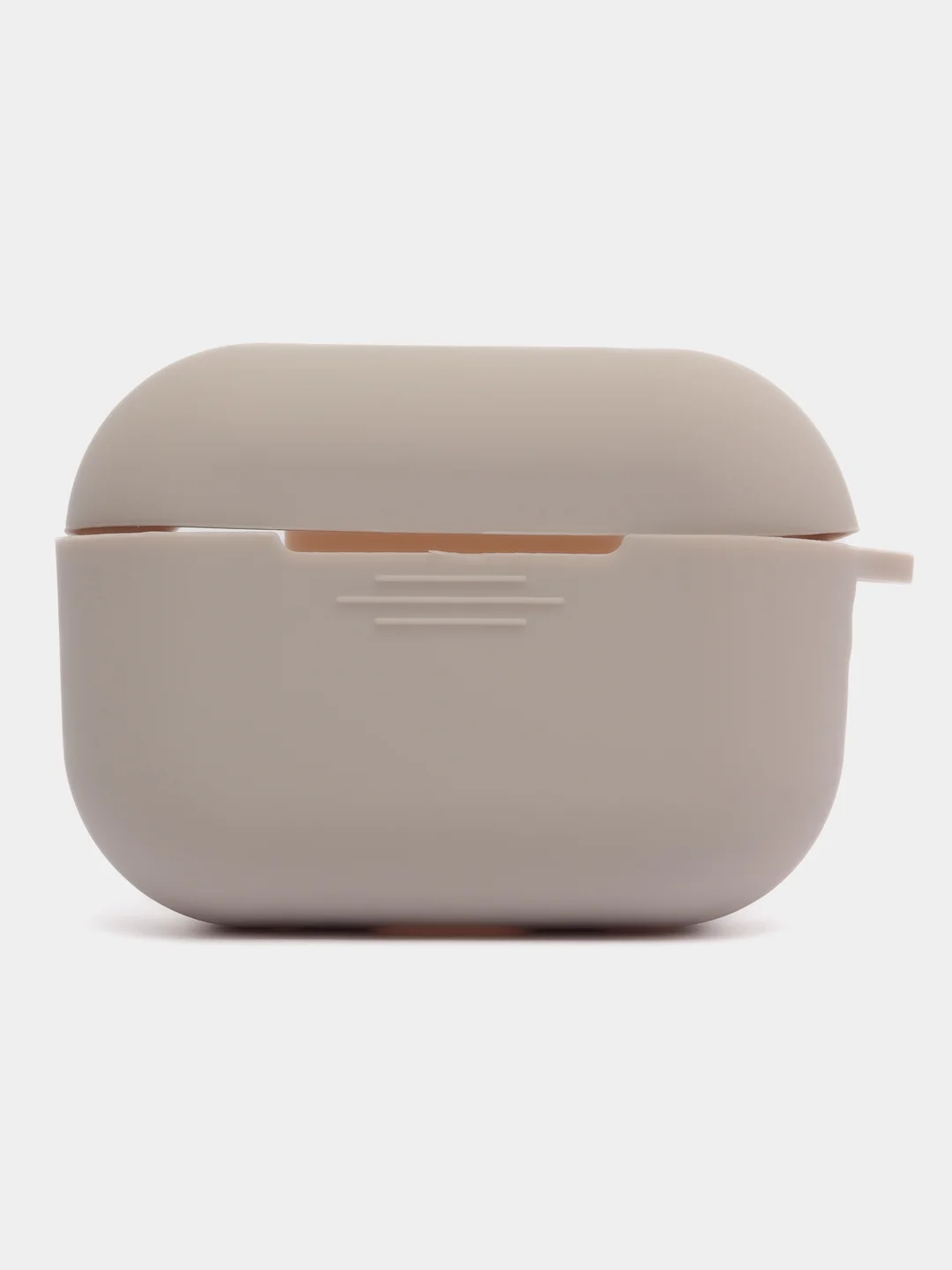 Светло-бежевый чехол для наушников AirPods Pro 2, силиконовый, с карабином