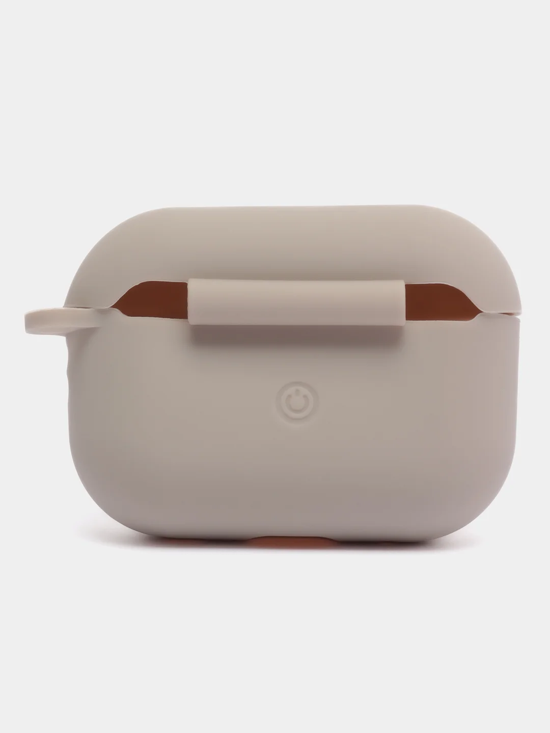 Светло-бежевый чехол для наушников AirPods Pro 2, силиконовый, с карабином
