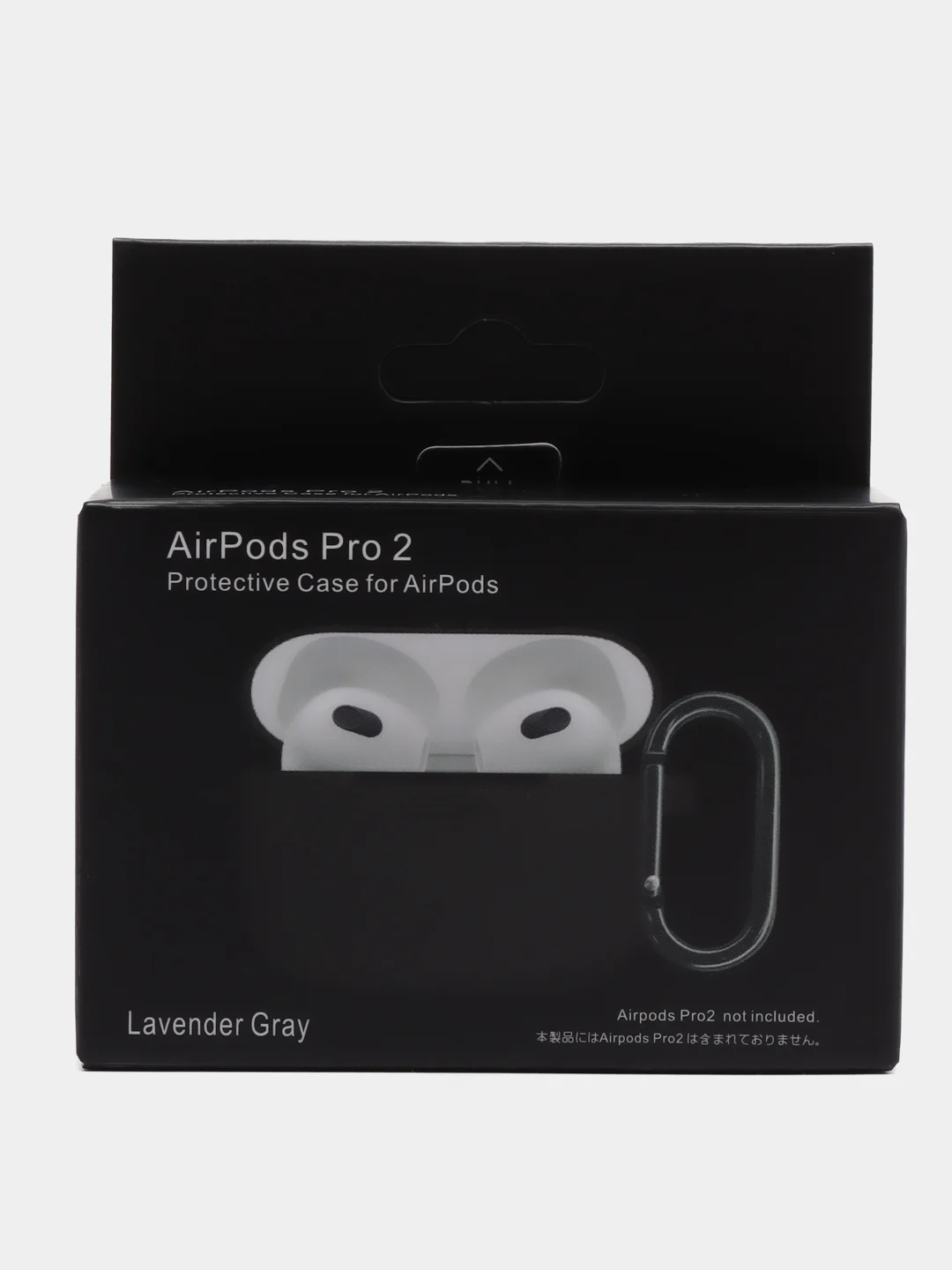 Угольный чехол для наушников AirPods Pro 2, силиконовый, с карабином
