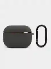 Угольный чехол для наушников AirPods Pro 2, силиконовый, с карабином