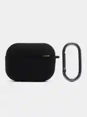 Угольный чехол для наушников AirPods Pro 2, силиконовый, с карабином