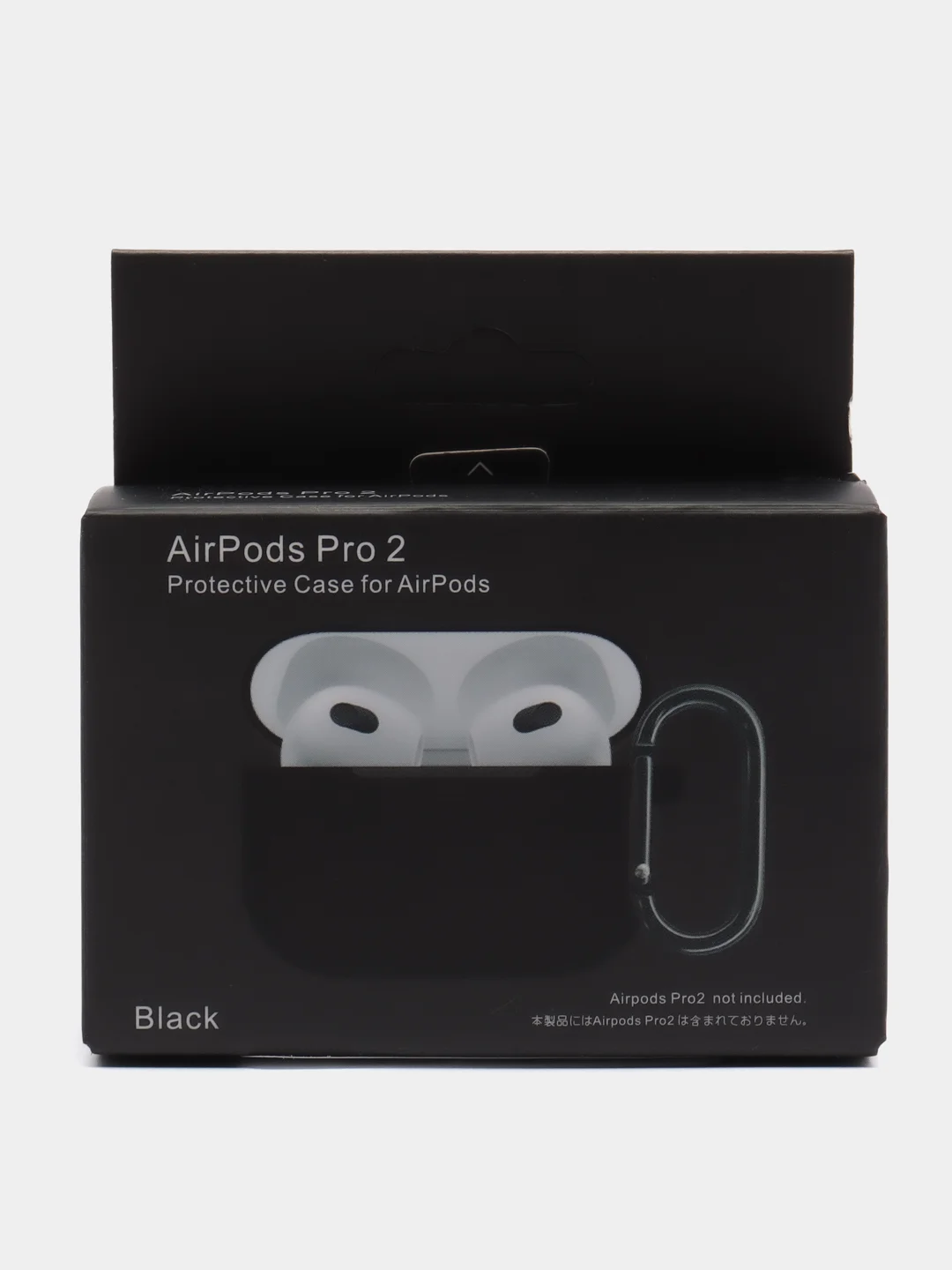 Угольный чехол для наушников AirPods Pro 2, силиконовый, с карабином
