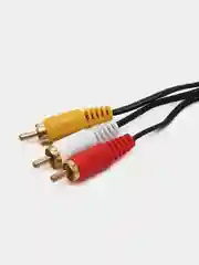 Черный кабель соединительный Exployd 3 RCA - AUX 1.5m EX-K-1404, кабель-тюльпан, переходник