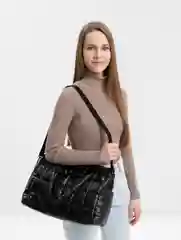 Черный сумка через плечо, женская, стёганая