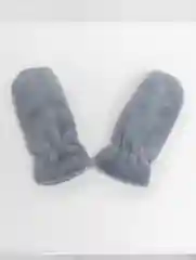 Варежки женские из экомеха серого цвета