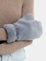 Варежки женские из экомеха серого цвета