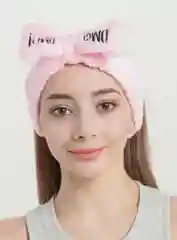 Розовый повязка косметическая для волос "OMG"
