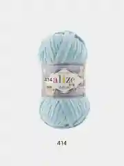 Лазурный пряжа плюшевая Alize Velluto, 100% микрополиэстер, 100 г, 68 м