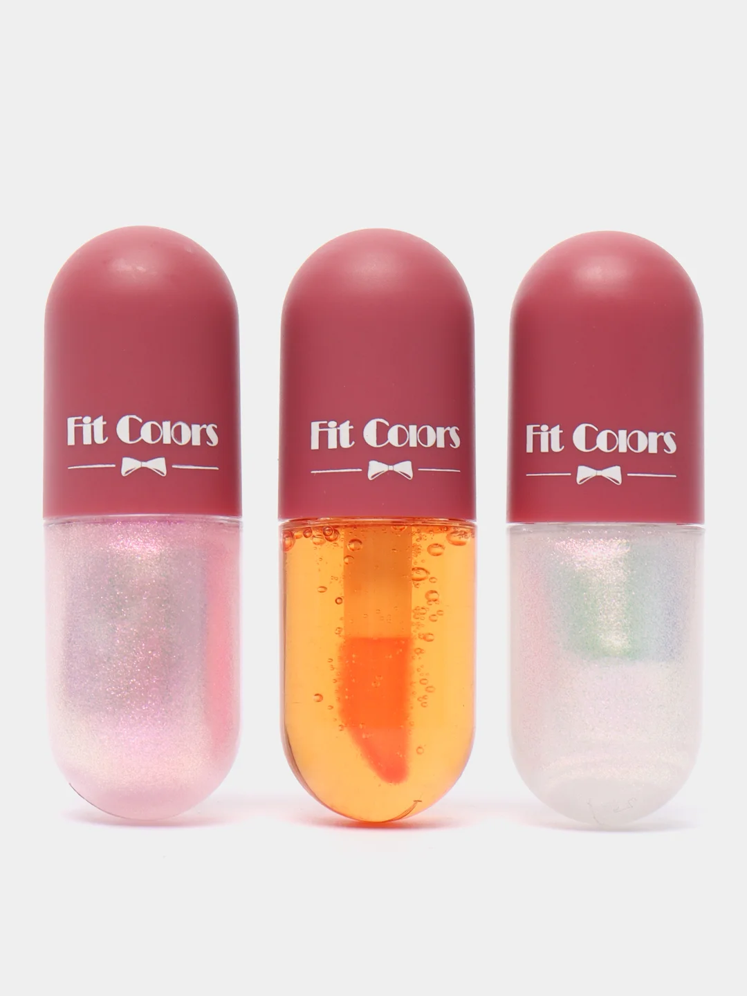 Блеск-плампер для губ Fit Colors, эффект увеличения объема, 3 штуки