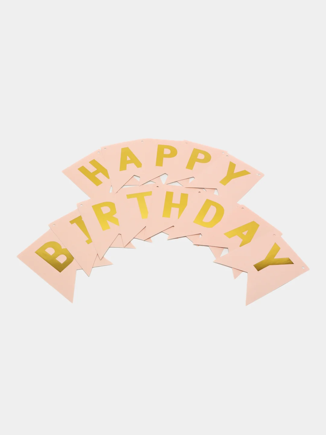 Розовый гирлянда растяжка Happy Birthday / С днём рождения, бумажное украшение для праздника