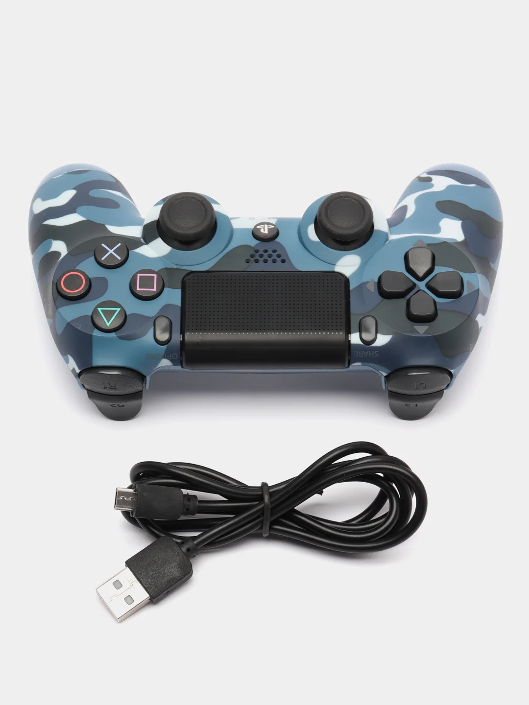 Синий меланж джойстик беспроводной для PS4, PC Controller Wireless Dual Shock 4