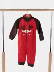 Алый комбинезон детский для новорожденных из флиса