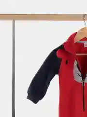 Красный комбинезон детский для новорожденных из флиса