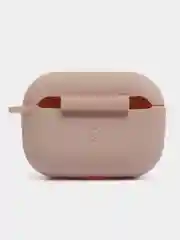 Бежевый чехол для наушников AirPods Pro 2, силиконовый, с карабином
