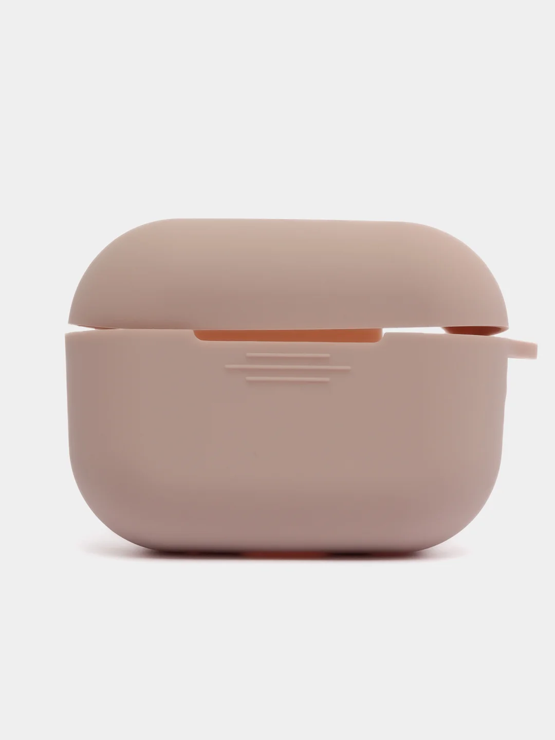 Бежевый чехол для наушников AirPods Pro 2, силиконовый, с карабином