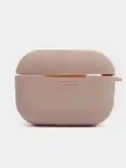 Бежевый чехол для наушников AirPods Pro 2, силиконовый, с карабином