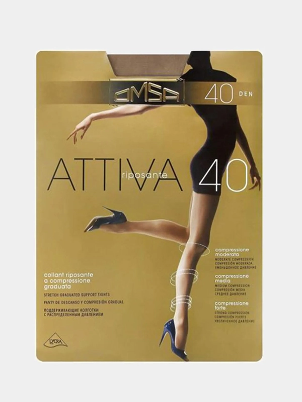 Колготки Омса, эластичные с распределенным давлением, Омsа Attiva 40 den