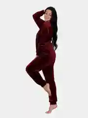 Бордовый комплект бархатный: свитшот, брюки