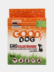 Ошейник от блох и клещей для собак оранжевый, Good Dog, 65 см