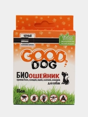 Ошейник от блох и клещей для собак черный, Good Dog, 65 см