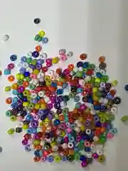 Пастельно-коралловый бисер стеклянный мелкий, 30 гр