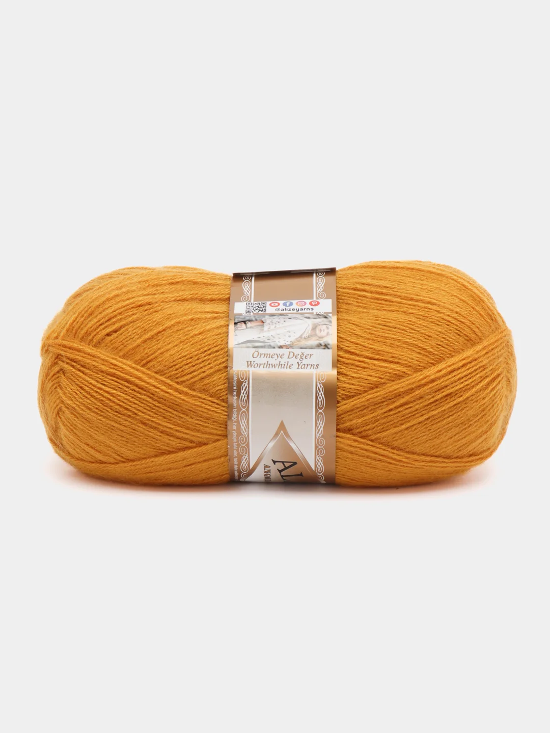 Желтый пряжа Alize Angora Gold, 20% Шерсть 80% Акрил, 100 г, 550 м (часть 1)