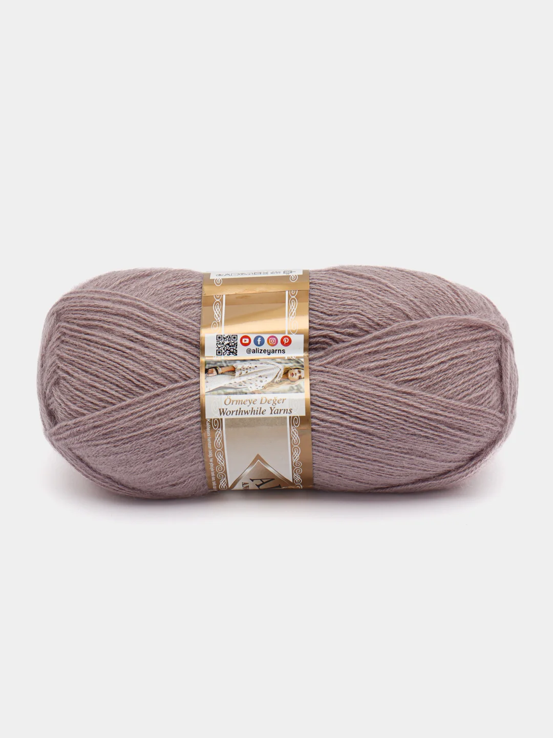 Лавандовый пряжа Alize Angora Gold, 20% Шерсть 80% Акрил, 100 г, 550 м (часть 1)