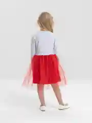 Красный платье для девочки, с длинным рукавом, 3-7 лет