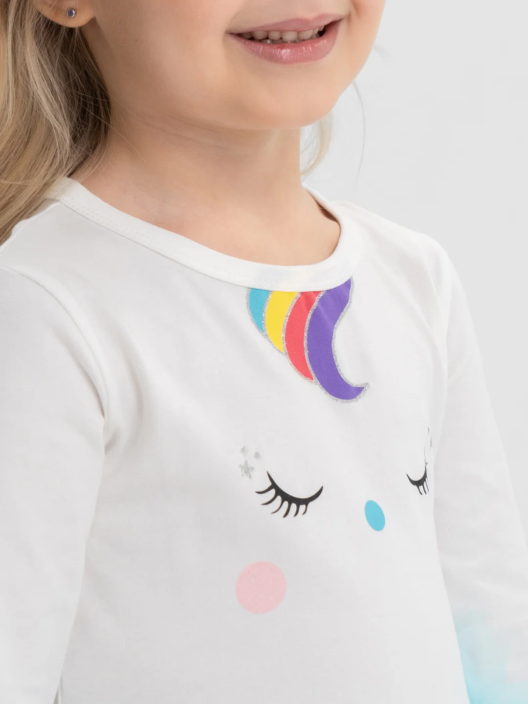 Бирюзовый платье для девочки, с длинным рукавом, 3-7 лет