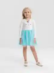 Бирюзовый платье для девочки, с длинным рукавом, 3-7 лет