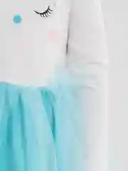 Бирюзовый платье для девочки, с длинным рукавом, 3-7 лет